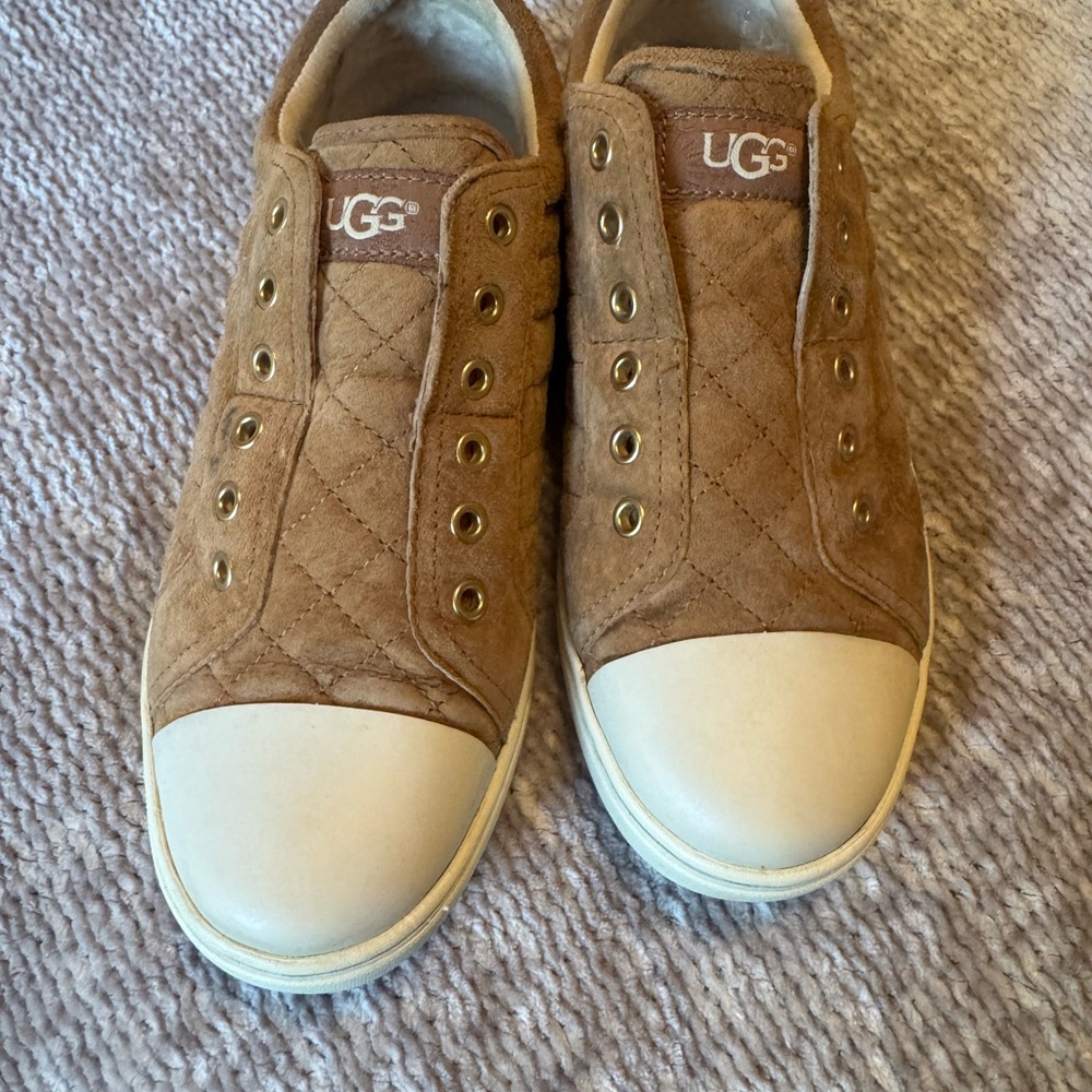 UGG Tan Quilted Sneakers
